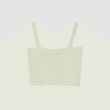 Merveille Crop Knit Top Vert Amande