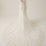 Luxury embellished mermaid wedding gown with beaded details and chapel train — Endless | Endless UAE
