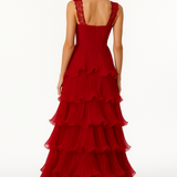 Ruffle Evening Dress