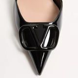 Vlogo Signature Patent Leather Slingback Pump
