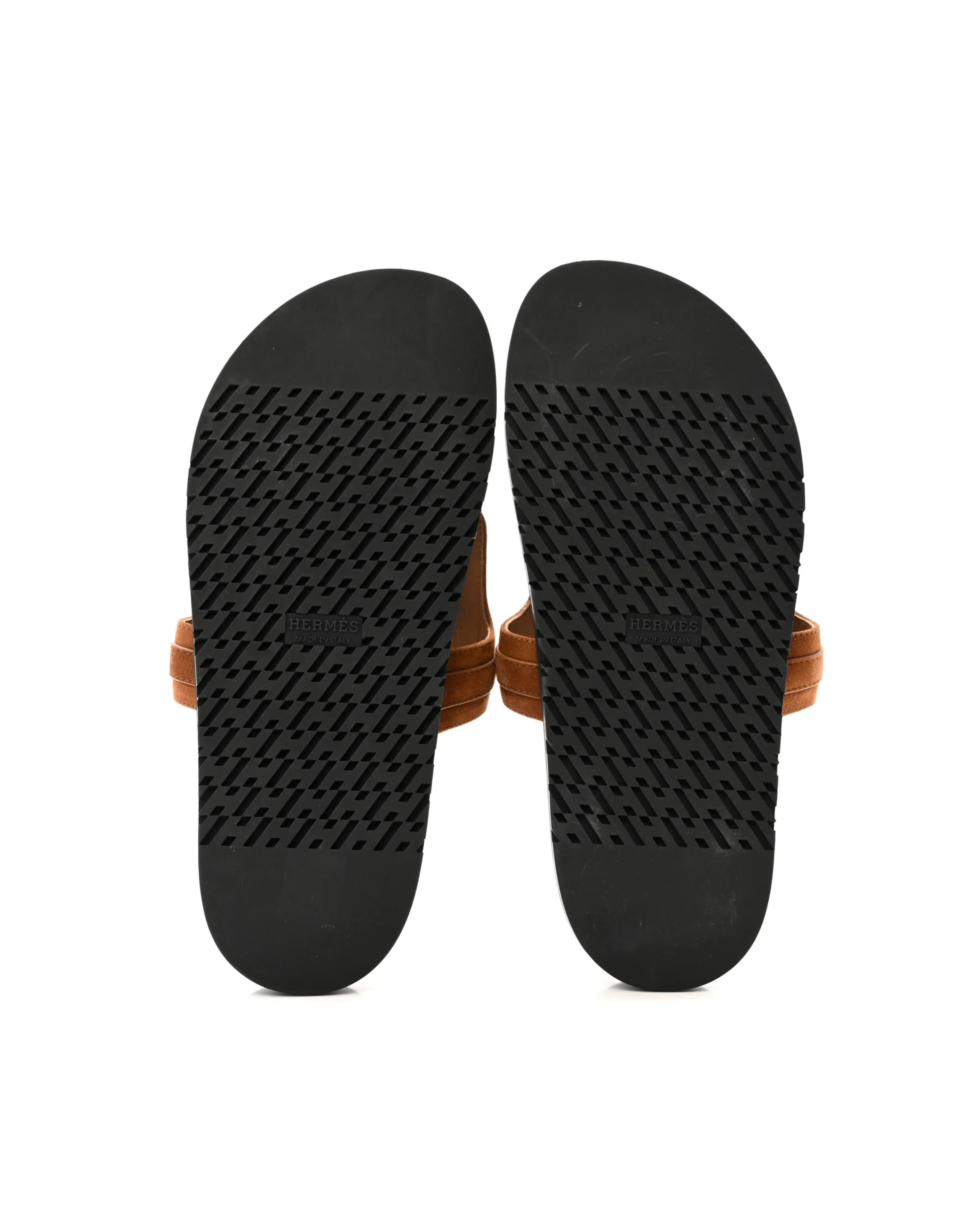 Hermes Empire suede goatskin womens sandal with brown strap and black sole — Hermes | Endless UAE