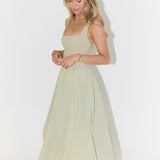 Square Neck Midi Dress