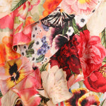Colorful floral mini dress with ruffled cap sleeves and wrap waist detail — Zimmermann | Endless UAE