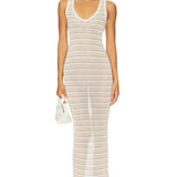 All The Ways Every Maxi Dress in Taupe Stripe