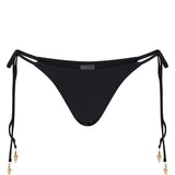 Noir Snake Charm Black Triangle Bikini Bottom