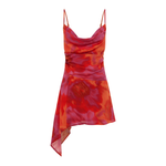 Alora Scoop Mini Dress in red and pink tie-dye — Runaway The Label | Endless UAE