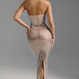 Amaya Embellished Bandeau Maxi Dress