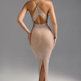 Akiko Embellished Cut-Out Maxi Dress