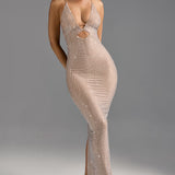 Akiko Embellished Cut-Out Maxi Dress