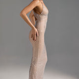 Akiko Embellished Cut-Out Maxi Dress