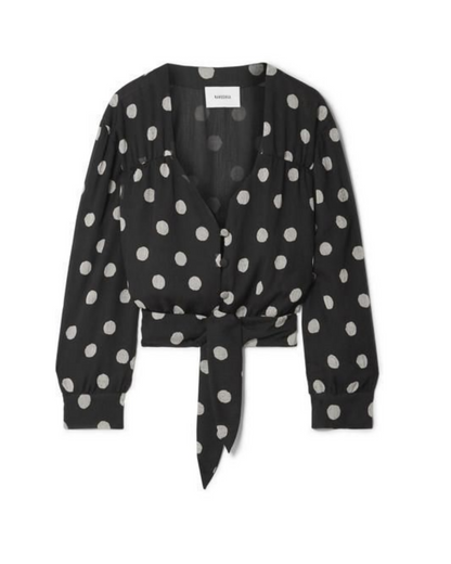 Amulet Polka Dot Chiffon Blouse