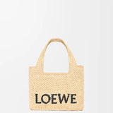 Font Tote in Raffia