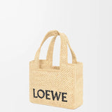 Font Tote in Raffia
