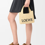 Font Tote in Raffia