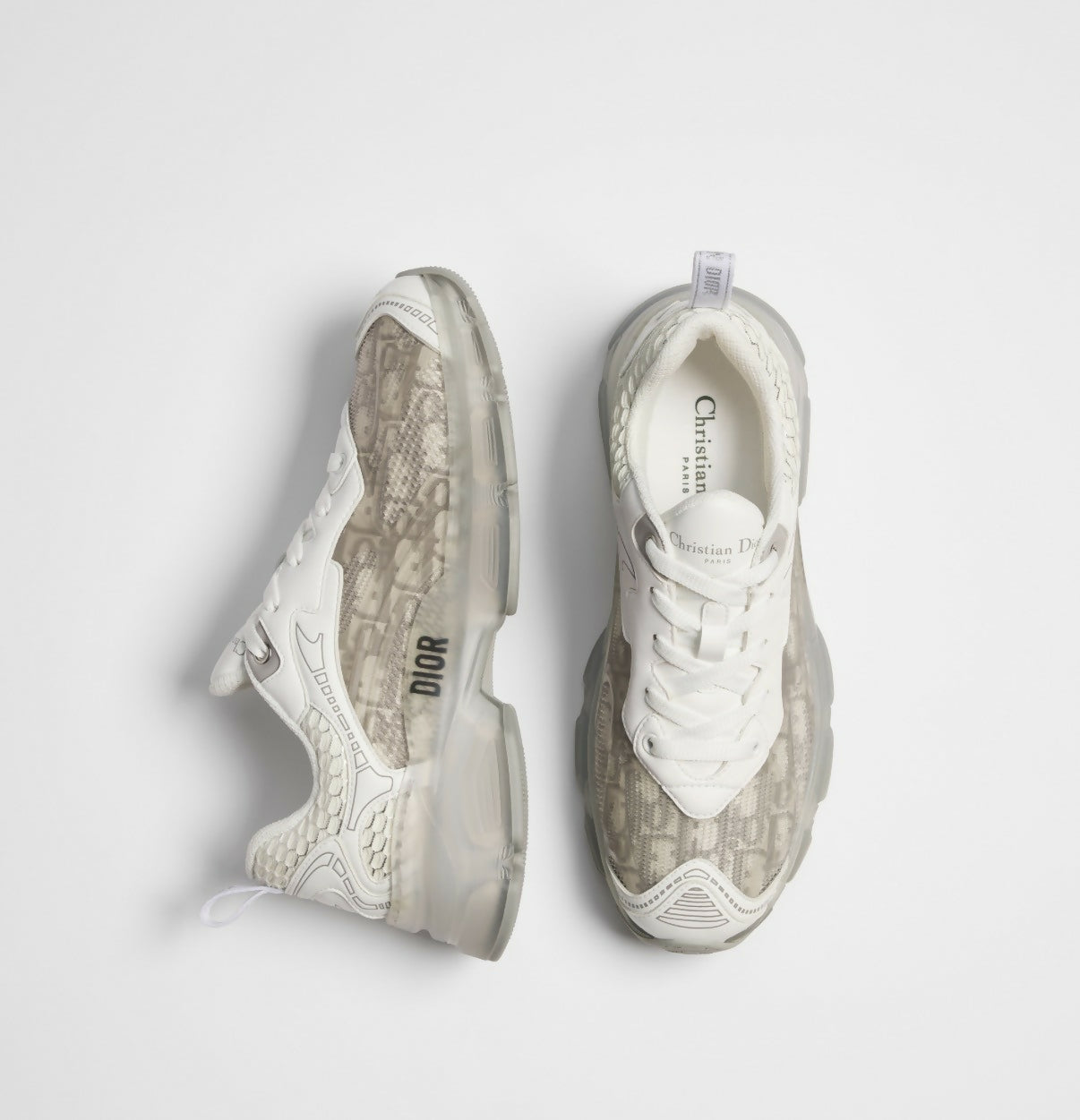 White Dior Vibe sneaker with quilted panel and translucent side details — Dior | Endless UAE