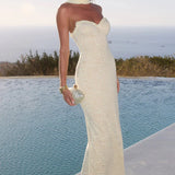 Amana Strapless Scarf Maxi Dress