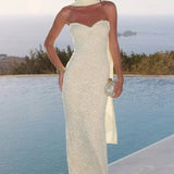 Amana Strapless Scarf Maxi Dress