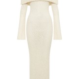 Marisol Off Shoulder Boucle Maxi Dress