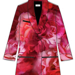Woman wearing red floral blazer and matching pants set — Be Mystiqie | Endless UAE