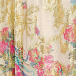 Mila Kaftan in cream floral print with long sleeves and tiered layers — Hemant & Nandita | Endless UAE