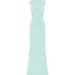 Mint green sleeveless maxi dress with mesh side cutouts and high neckline — Endless | Endless UAE