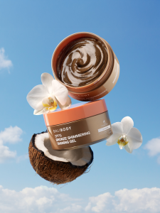 Bronze Shimmering Tanning Gel SPF15 jar with coral lid — Bali Body | Endless UAE