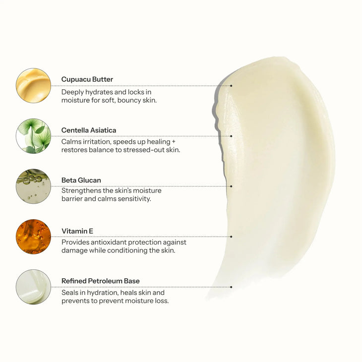 Multi-purpose healing balm with cupuacu butter, centella asiatica, beta glucan, vitamin E, and refined petroleum base — Balm Space | Endless UAE