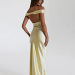 Bridget Gown in pale yellow silk — Natalie Rolt | Endless UAE