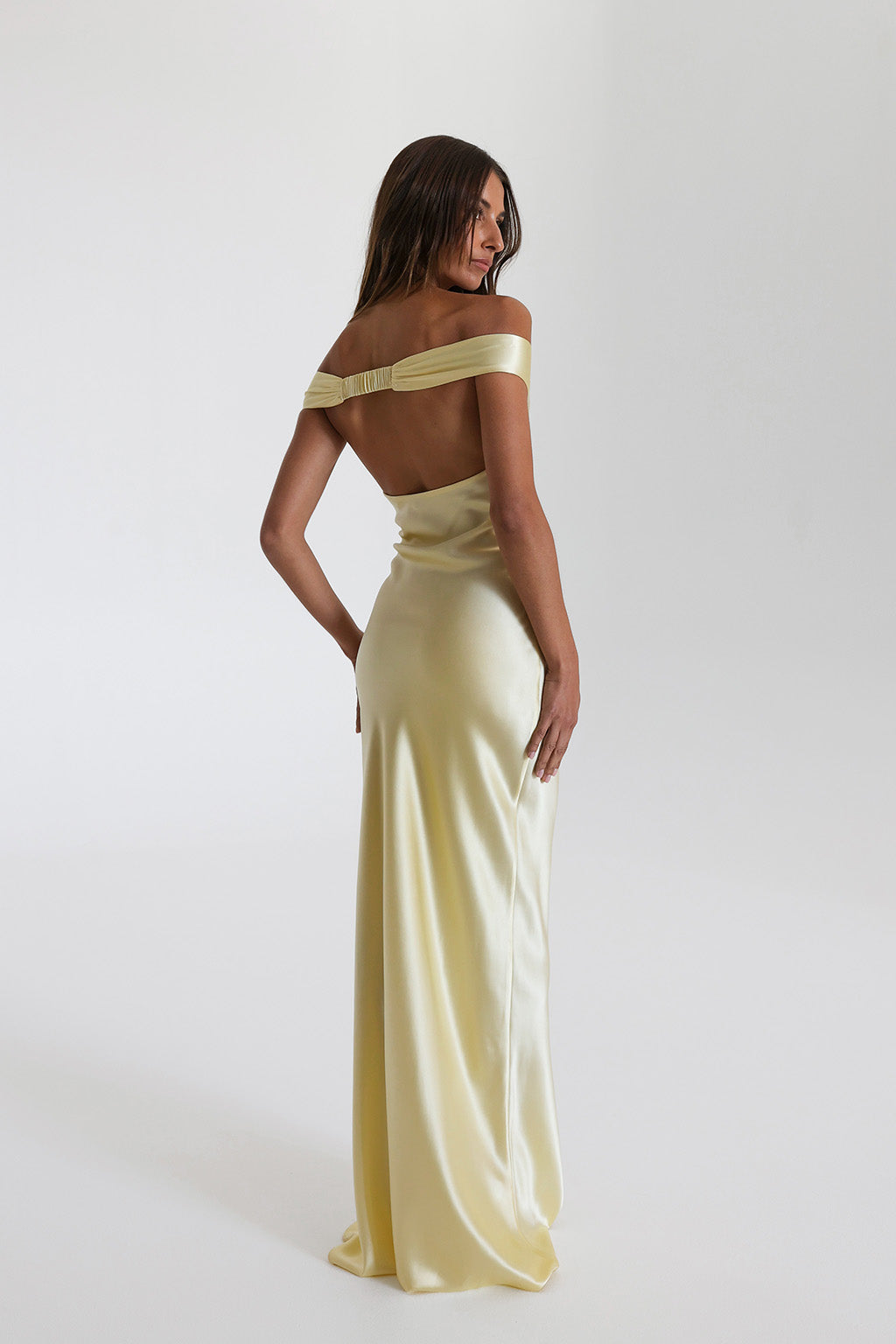 Bridget Gown in pale yellow silk — Natalie Rolt | Endless UAE