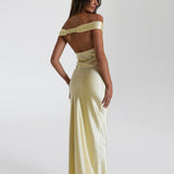 Bridget Gown in pale yellow silk — Natalie Rolt | Endless UAE