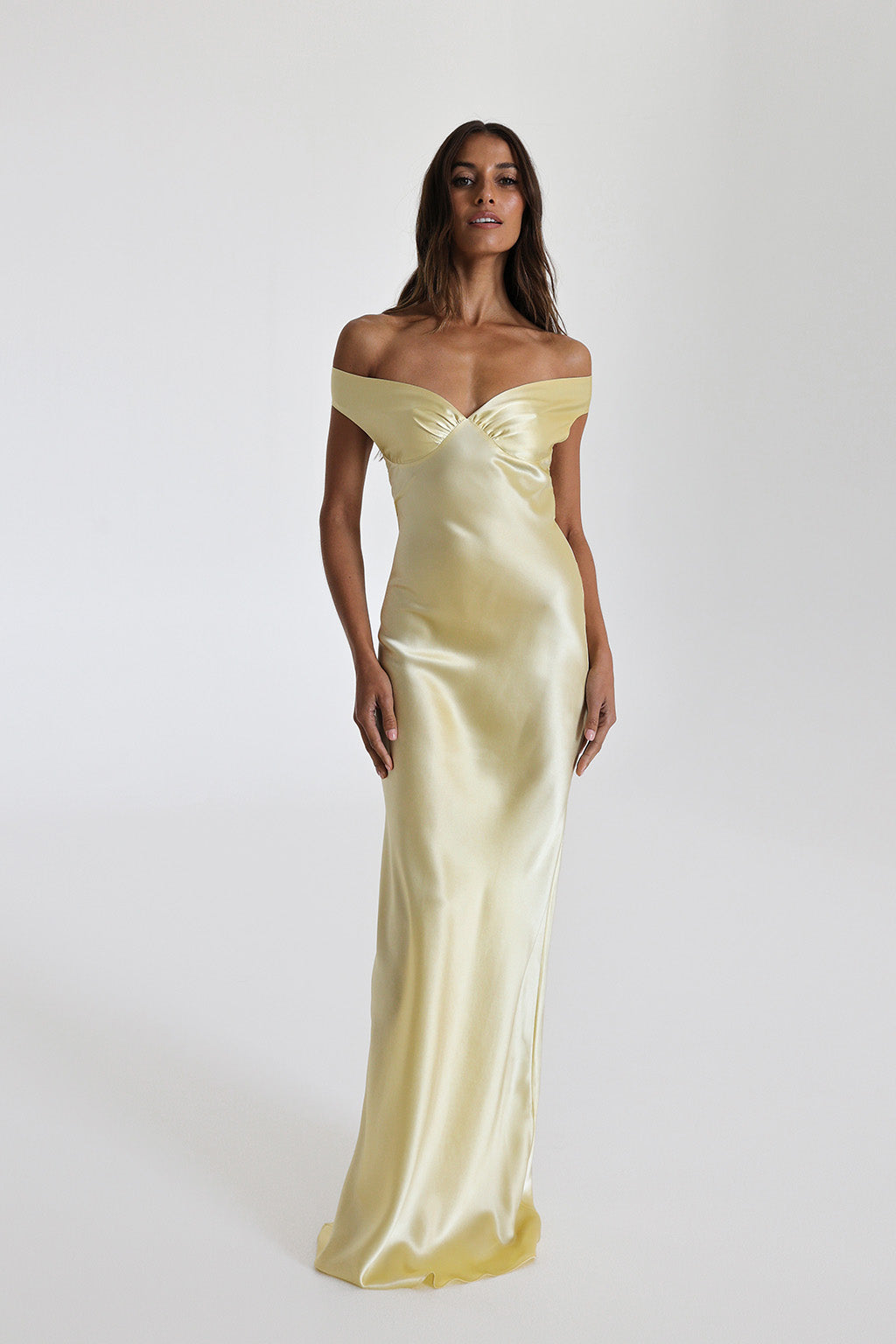 Bridget Gown in pale yellow silk — Natalie Rolt | Endless UAE