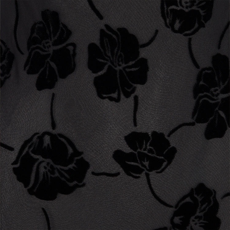 Black floral jacquard sleeveless maxi dress with side cutouts — Realisation Par | Endless UAE