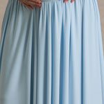 Light blue maternity maxi dress with crew neckline and pleated skirt — Club L London | Endless UAE