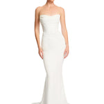 Strapless white mermaid wedding dress with sweetheart neckline and train — Kyha | Endless UAE