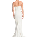 Strapless white mermaid wedding dress with sweetheart neckline and train — Kyha | Endless UAE