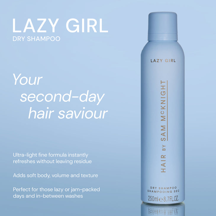Lazy Girl Dry Shampoo aerosol spray bottle with packaging — Hair by Sam McKnight | Endless UAE