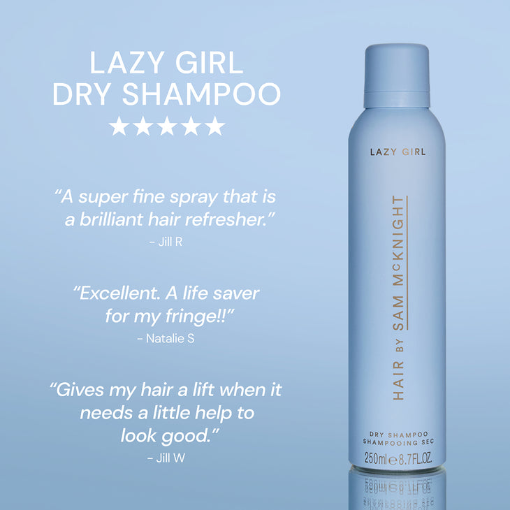 Lazy Girl Dry Shampoo aerosol spray bottle with packaging — Hair by Sam McKnight | Endless UAE