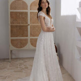 Dani wedding dress with delicate beading and open back design — JESSICA COUTURE | Endless UAE