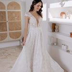 Dani wedding dress with delicate beading and open back design — JESSICA COUTURE | Endless UAE