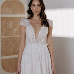 Dani wedding dress with delicate beading and open back design — JESSICA COUTURE | Endless UAE