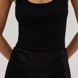 Charli Black Satin Maxi Skirt