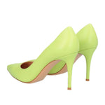 Lime green suede pointed-toe pumps with stiletto heel — Gianvito Rossi | Endless UAE