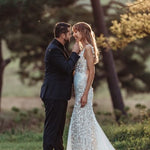 Naomi wedding dress by JESSICA COUTURE features delicate lace detailing with elegant backless design — JESSICA COUTURE | Endless UAE