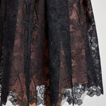 Black strapless lace midi dress with sweetheart neckline — Nadine Merabi | Endless UAE