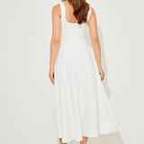 Square Neck Midi Dress