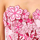 Roseate Strapless Midi Dress