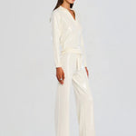 Shaelynn Sequin Knit Shirt in cream — Retrofête | Endless UAE