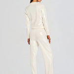 Shaelynn Sequin Knit Shirt in cream — Retrofête | Endless UAE