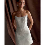 Lorrie Tweed Corset Mini Dress