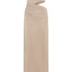 Starla Strapless Diamante Maxi Dress in champagne with cutout detail — Meshki | Endless UAE